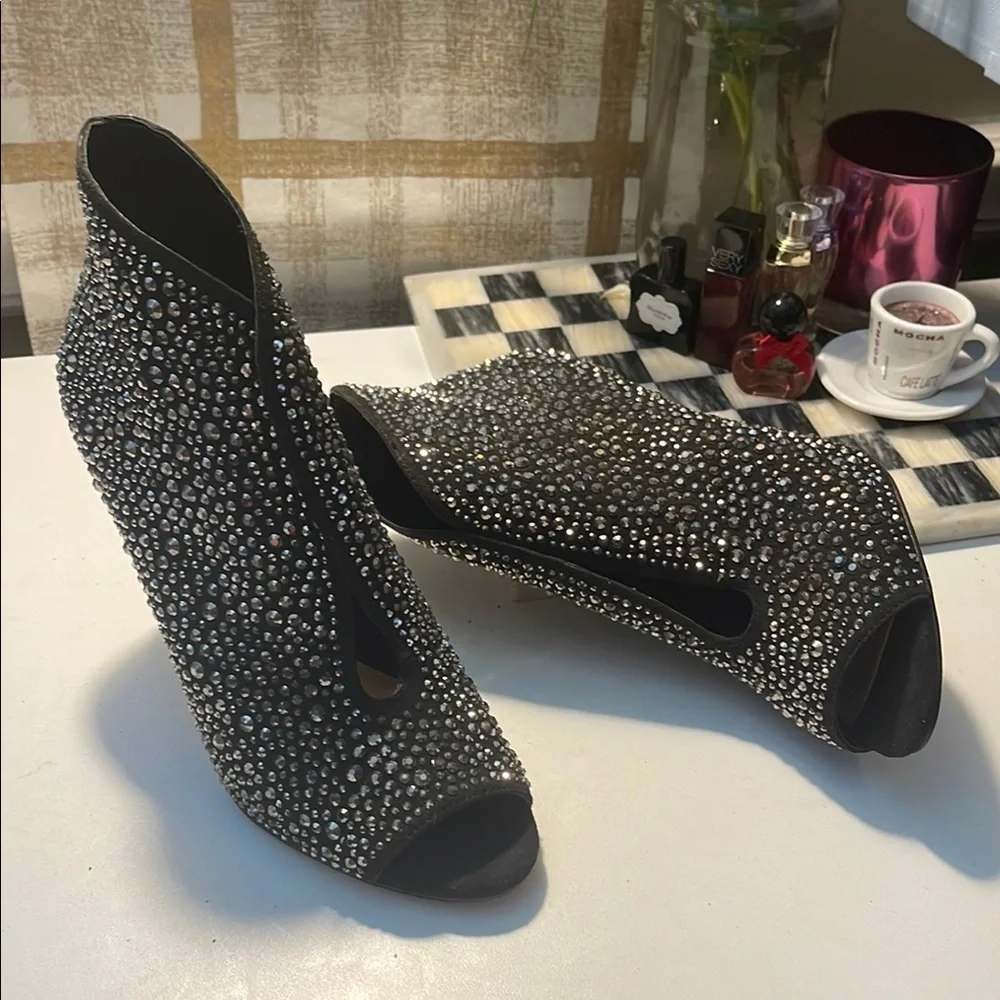 INC International Concepts Black Rhinestone Heels - Picture 13 of 16